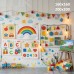 Tło fotograficzne „Kolorowa sala zabaw – edukacyjne ABC i liczby” | 4075